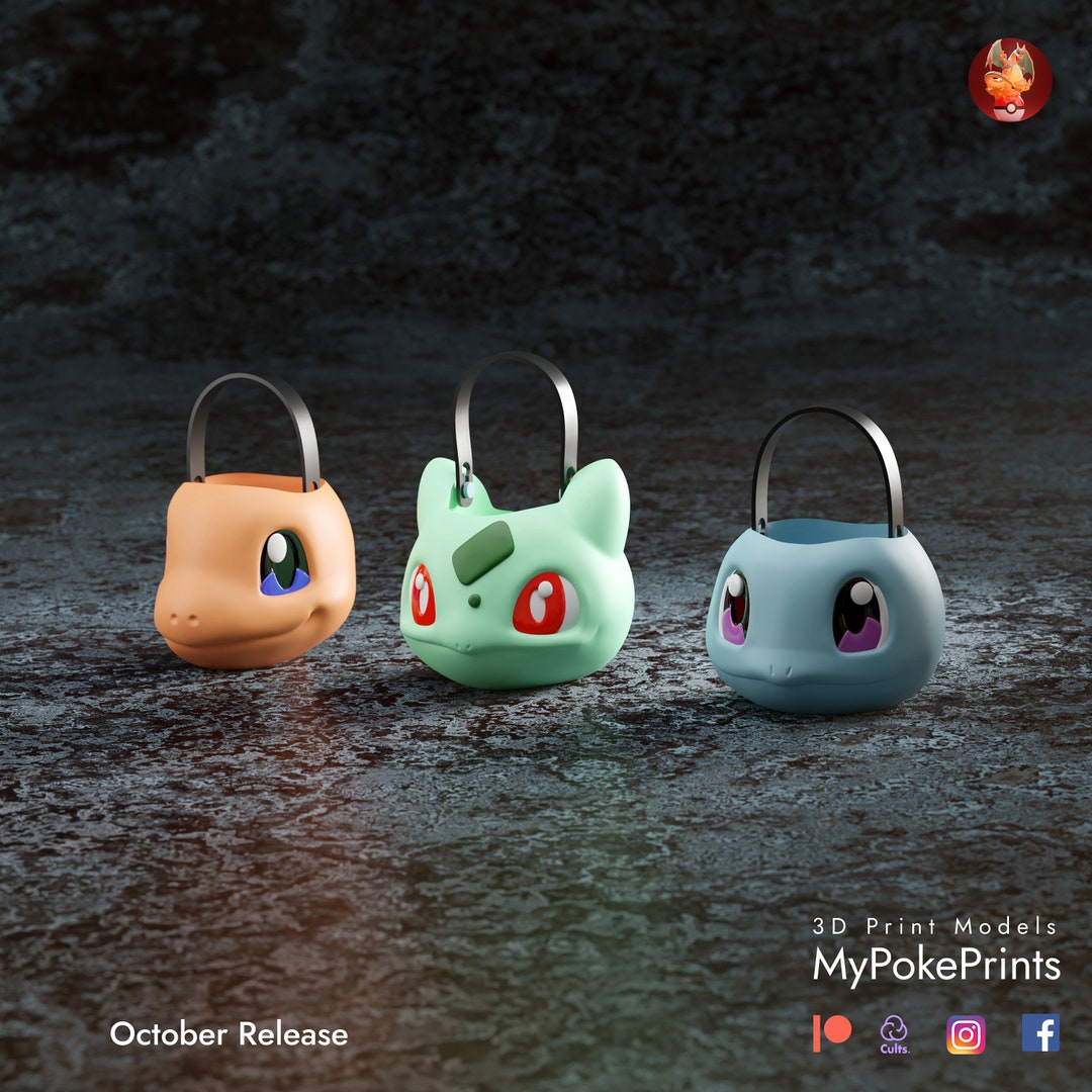 Pokemon Trick or Treat Buckets Halloween Bucket Halloween Etsy