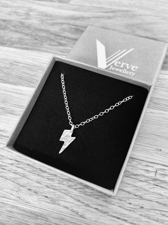 Silver lightning necklace outlet