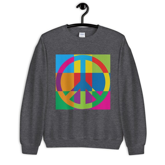 Art Print Sweatshirt / 60s 70s 