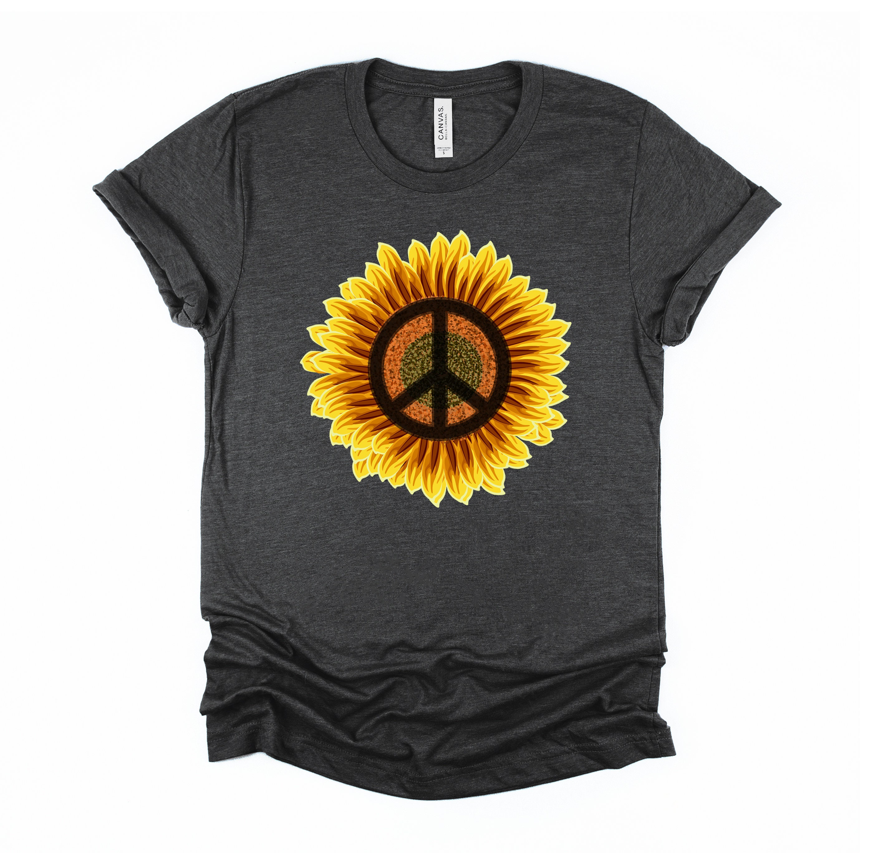 Sunflower Peace Sign T-shirt 1960s 