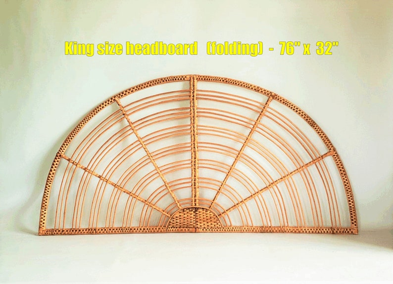 Rattan arched Bedhead Rattan Headboard wood headboard image 5