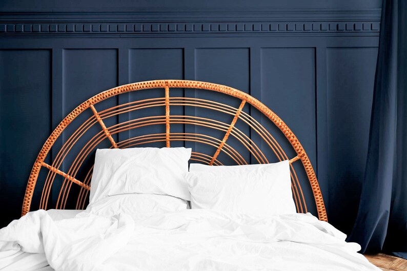 Rattan Arched Bedhead Rattan Headboard Wood Headboard Etsy