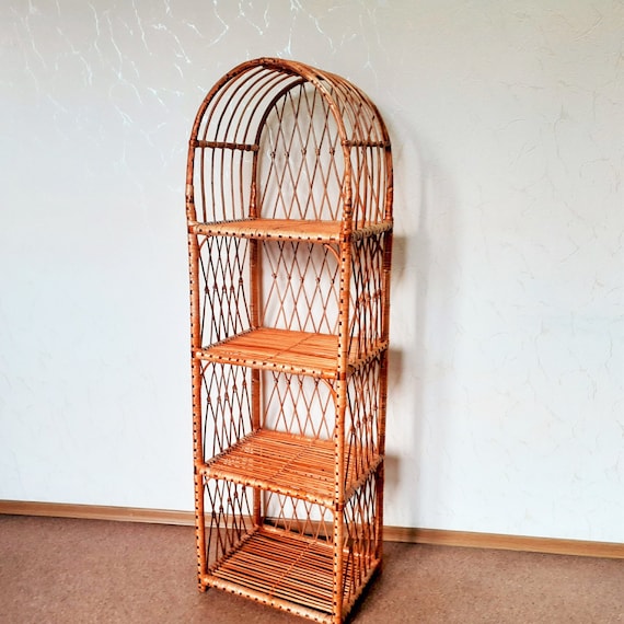 56/69 Inch Tall Shelf, Rattan Shelf, Wicker Shelf, ETAGERE Planter