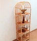 56/69 inch tall vintage shelf, rattan shelf, wicker shelf, planter arched bookcase wicker furniture, rattan furniture kitchen shelving unit 