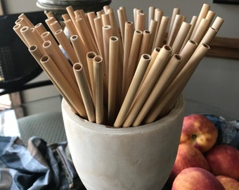 Bulk Organic Bamboo Reusable Straws, Engraved Straws - 10% donated to charity