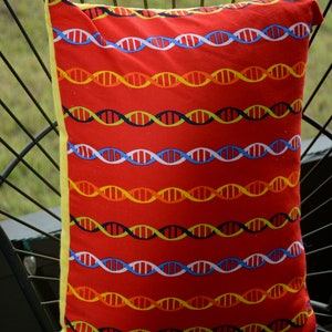 Red DNA Pillow 12x16
