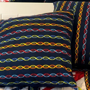 Blue DNA Pillow 20X20