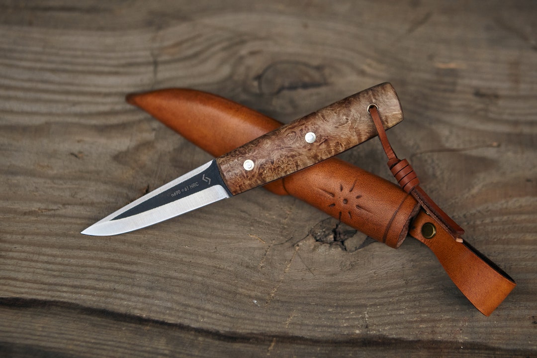 The Full Tang Puukko Knife N690 Steel. Etsy