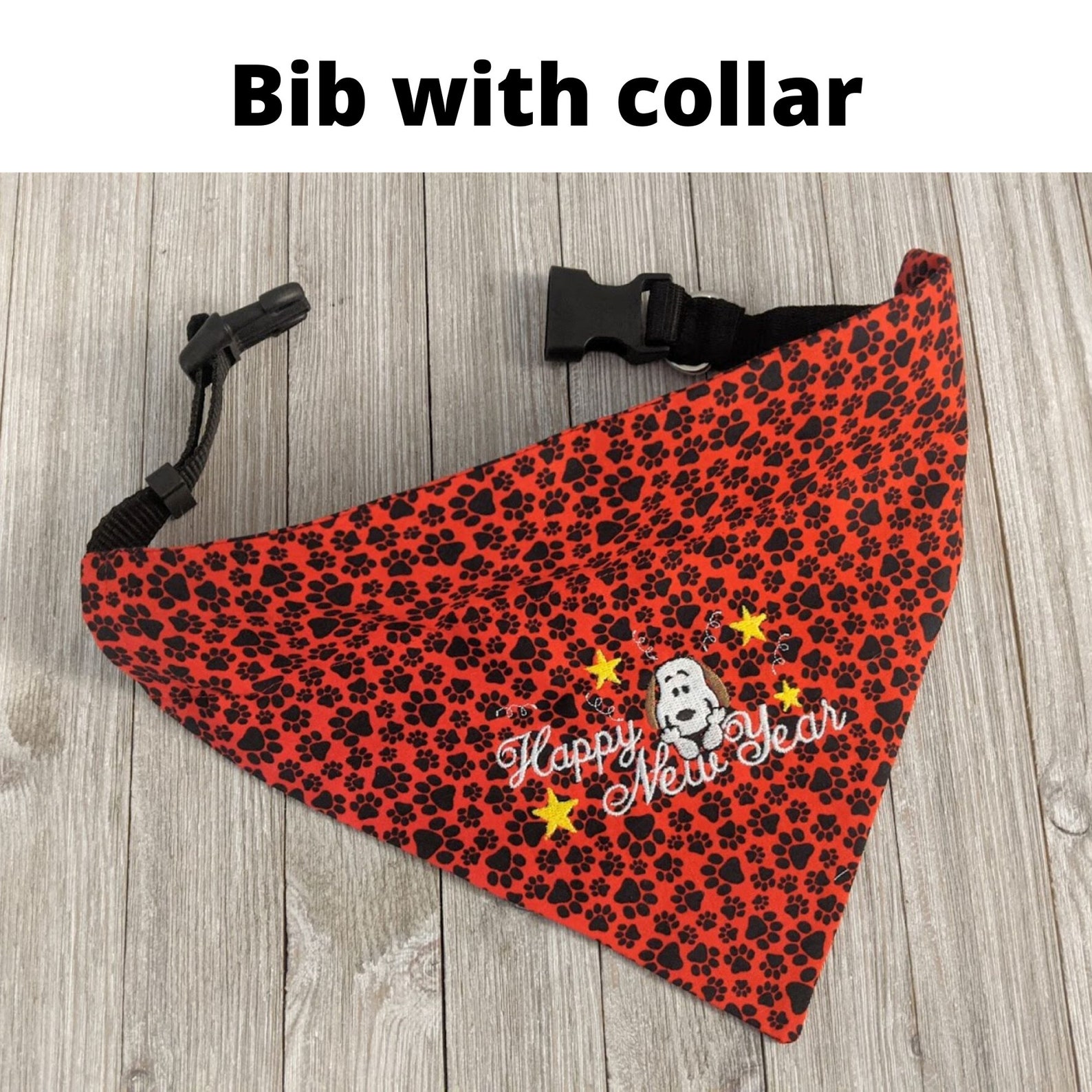 Happy New Year Dog Bandana Holiday Dog Bandana Reversible | Etsy