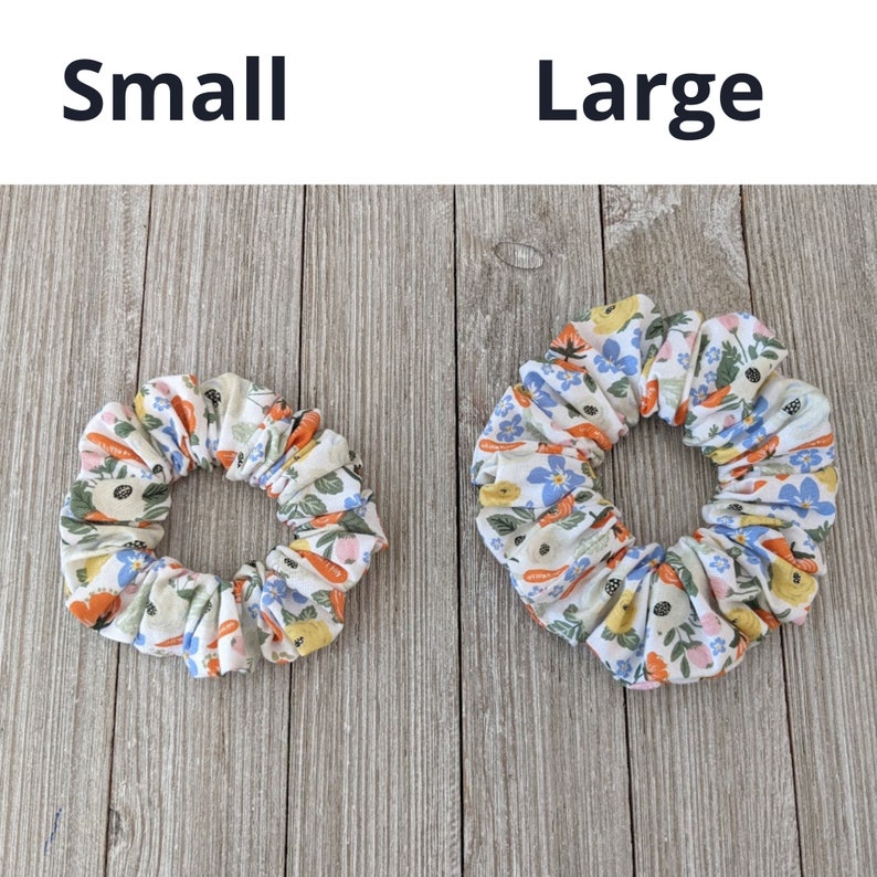 Carrot Scrunchies Scrunchies with Bow Fun Hair Accessory Carrot and Flower Print Hair Scrunchies Scrunchies to match Pet Bandanas