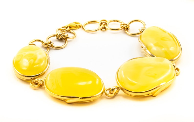 Gold plated silver 925 \u5929\u7136\u7425\u73c0 Weight-37,7g Luxurious Unique modern jewelry gift Exclusive Natural Amber Bracelet Adjustable Genuine Amber