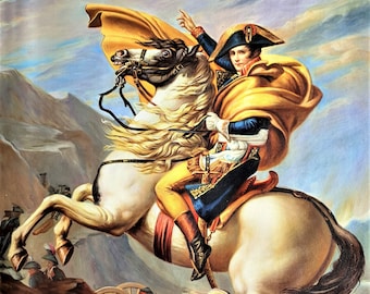 Napoleon Crossing the Alps by Jacques Louis David Oil Painting Reproduction on Canvas  Hand Made Fine Art for Home office decor