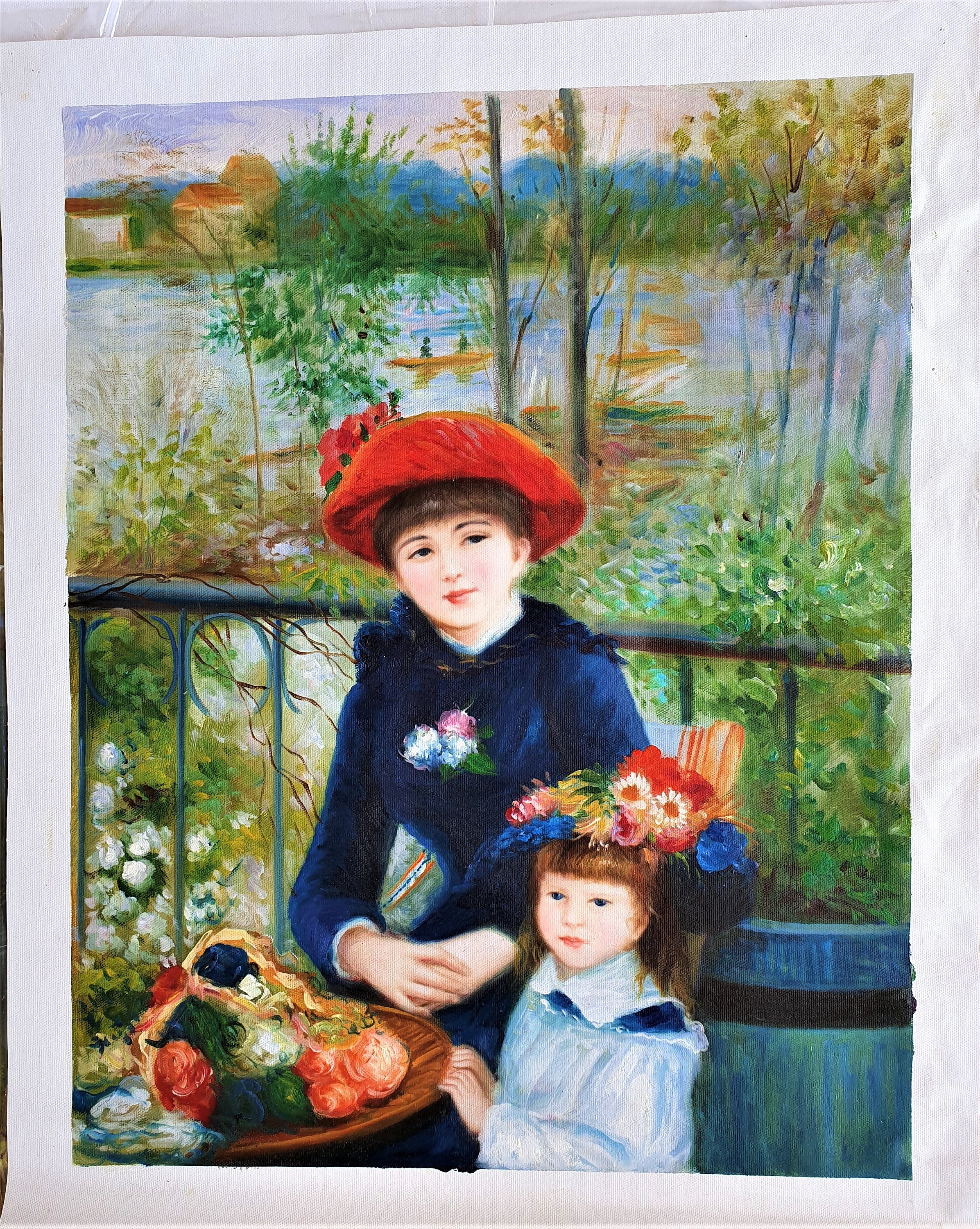 Sold at Auction: Two Sisters On The Terrace Needle Point