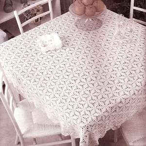 Crochet tablecloth pattern Vintage crochet pattern PDF crochet pattern Crochet table cloth pattern Lace crochet pattern