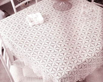 Crochet tablecloth pattern Vintage crochet pattern PDF crochet pattern Crochet table cloth pattern Lace crochet pattern