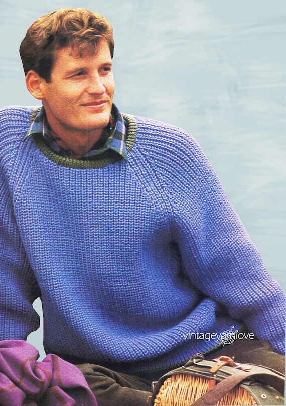 Patron de tricot pour pull homme vintage Patron de tricot PDF