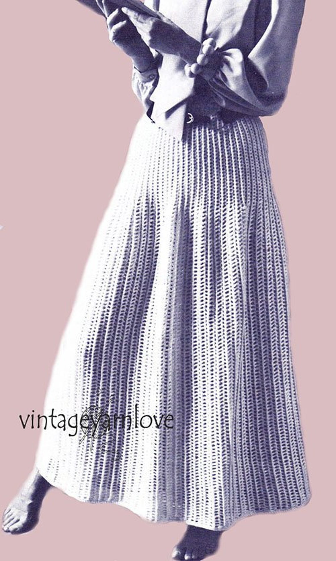 Crochet Skirt Pattern. Vintage Crochet Pattern. Woman Crochet - Etsy