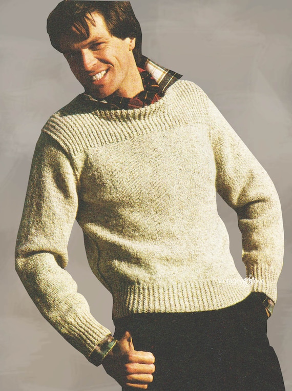 Modèle de tricot de pull homme PDF modèle de tricot vintage Modèle