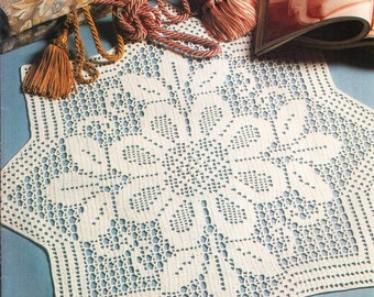 Crochet Doily pattern Vintage crochet pattern PDF crochet pattern Crochet table doily pattern Fillet crochet pattern