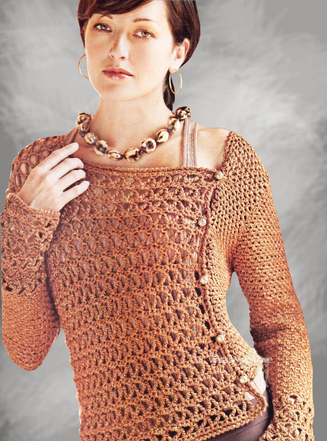 トップス Asymmetric Pattern Knitted Top Asymmetric Sweater Top Knitting Patterns- In the Loop Knitting