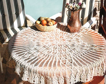 Patrón de mantel redondo a crochet Patrón de crochet vintage Patrón de crochet en PDF Patrón de mantel a crochet Patrón de crochet de encaje