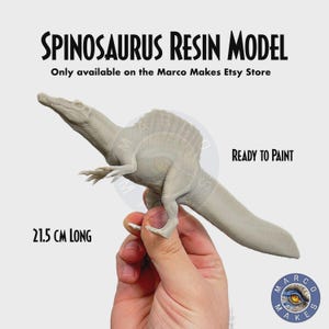Unpainted Spinosaurus Dinosaur Model - Highly Detailed, Digitally Sculpted, Ready to Paint 1/64th Scale