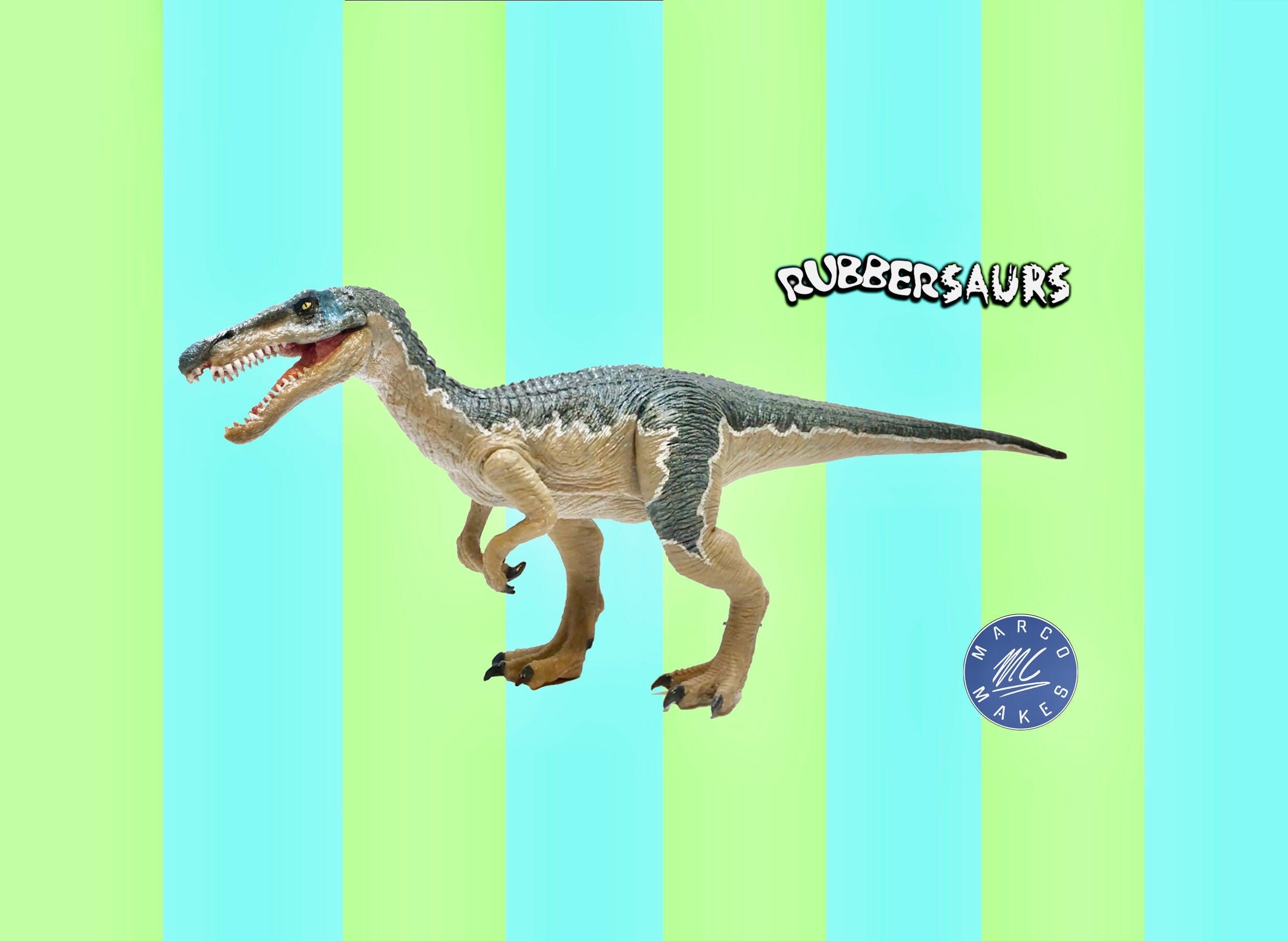 Rubbersaurs BARYONYX Articulated Rubber Dinosaur Action Figure