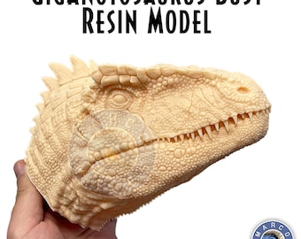 Giganotosaurus Dinosaur Bust - Ready to Paint, 1/12th Scale
