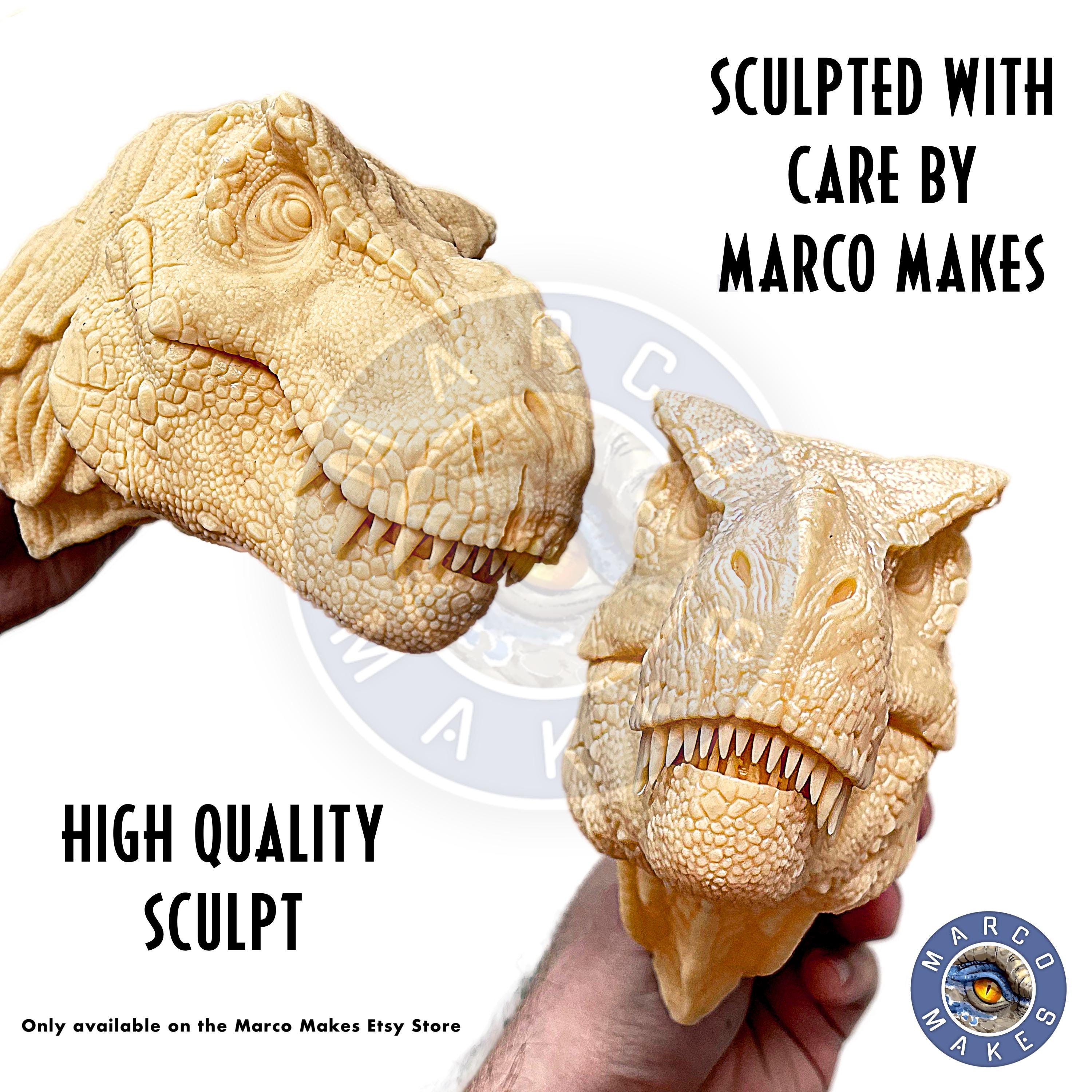 Male Tyrannosaurus Rex Dinosaur Bust Type 2 - Ready to Paint, 1/12th ...
