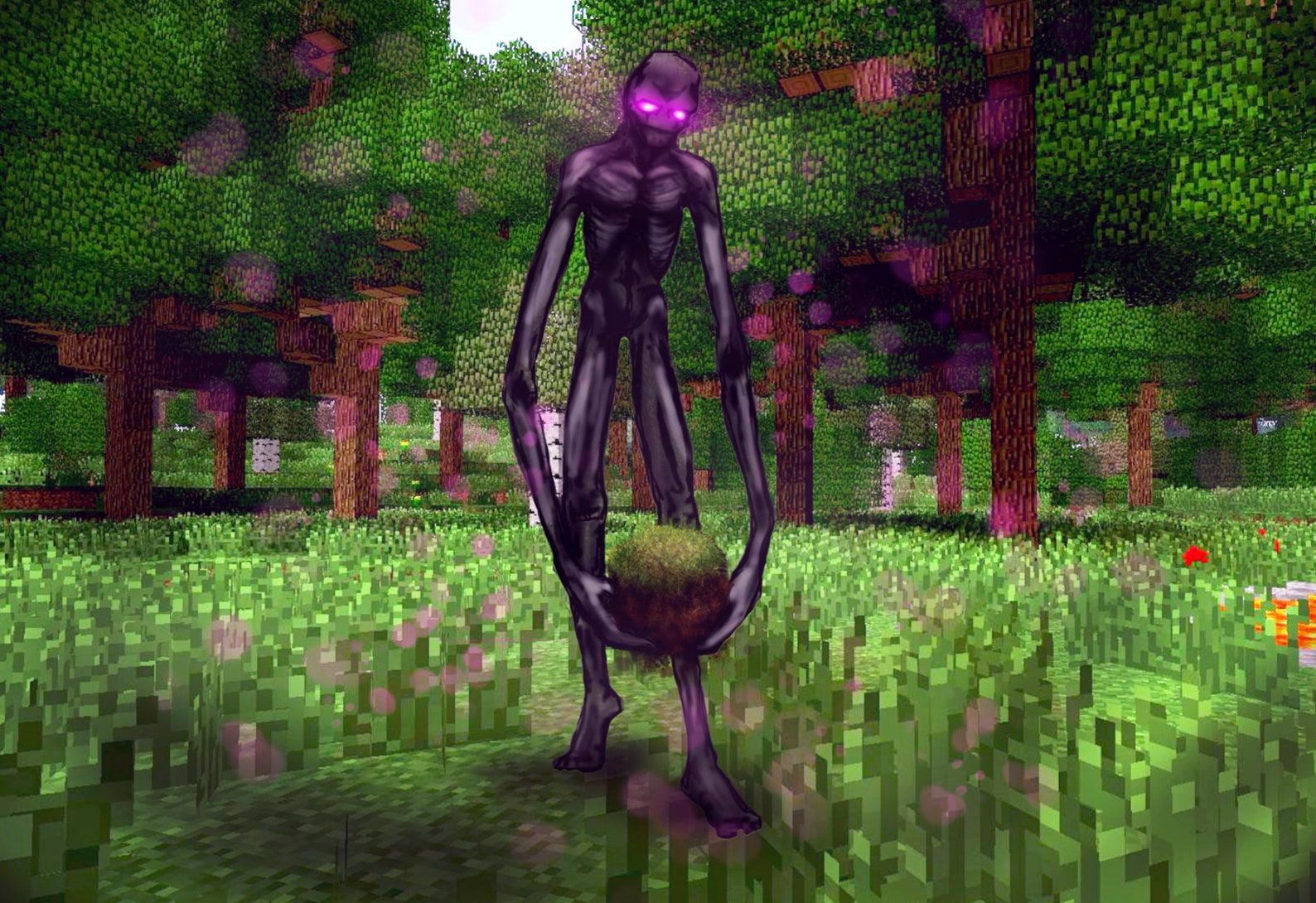 Unofficial Realistic ENDERMAN Drawing Inspired by Minecraft | Etsy