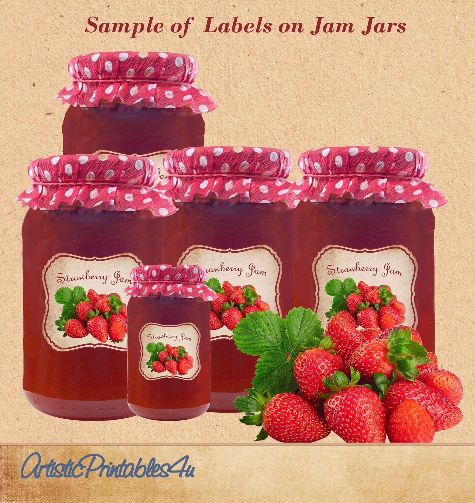 9 Jam Labels in two sizes printable and instant download. Etsy
