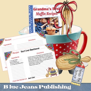Printable Recipe Card both 4 x 6 and 3 x 5 sizes great for a bridal shower or housewarming gifts instant download