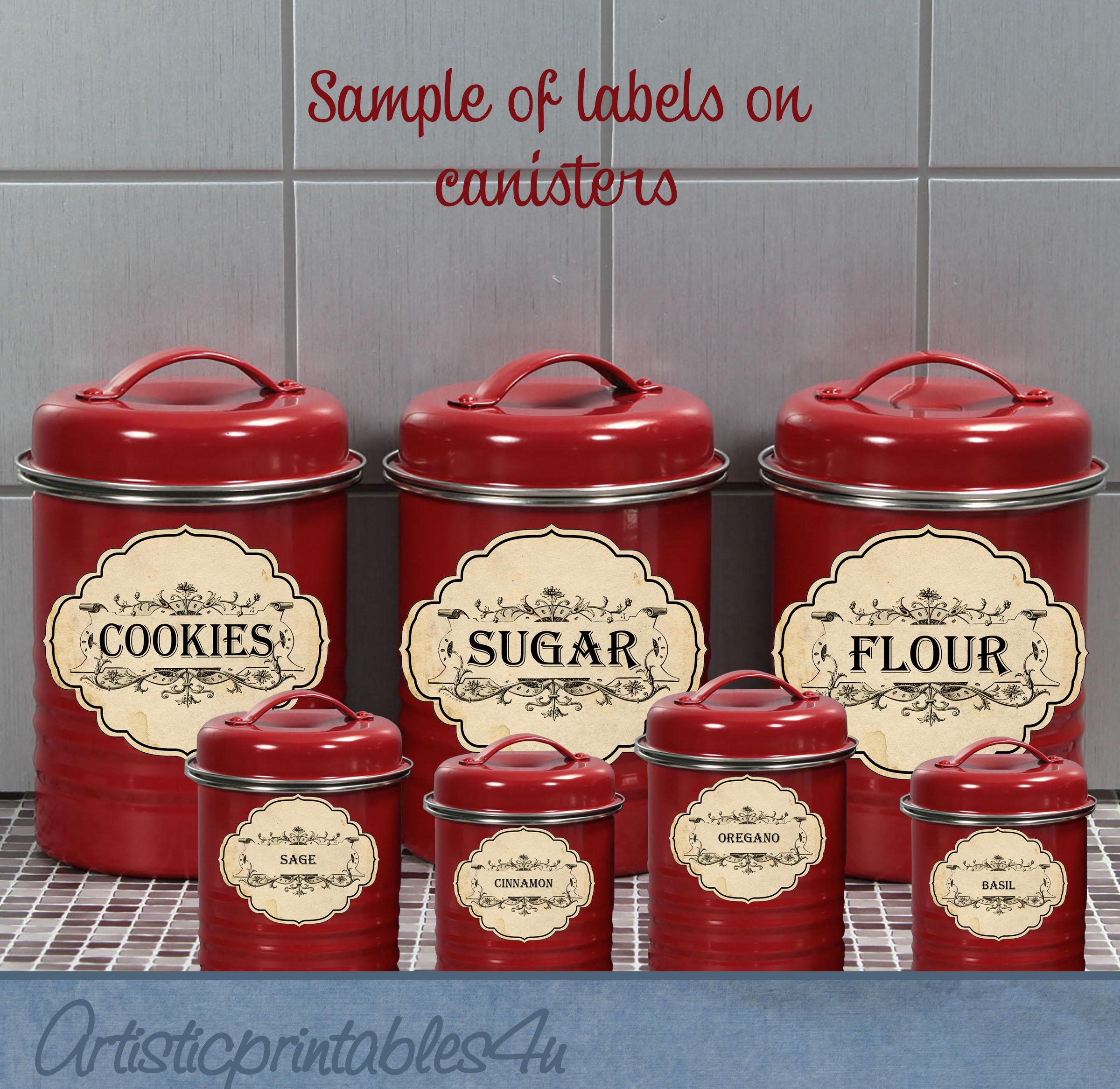 Printable 8 Pantry Labels and 24 Spice Jar Labels Instant Etsy Canada