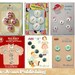 18 Button Cards Vintage Printable Great for Paper Sewing Projects Like ...
