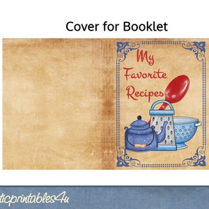 Raccoglitore di ricette - Waterfall contiene 36 schede di ricette più tutte le pagine che desideri nel libretto, download istantaneo, diario delle ricette