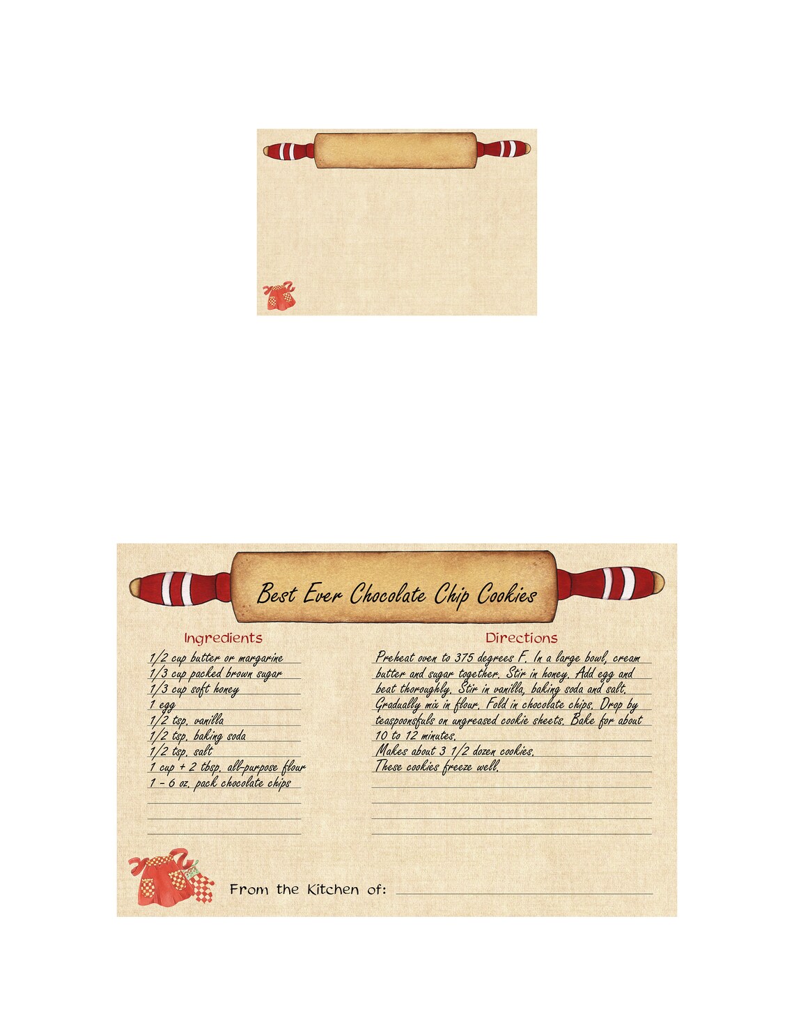 Printable 4 X 6 Recipe Cards and 3 X 5 Instant - Etsy