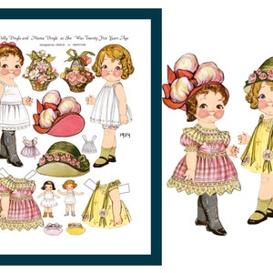 Dolly Dingle Paper Doll Digital Colloage Sheet - instant download - Printable Dolly Dingle clipart, graphics, retro Dolly Dingle cutouts