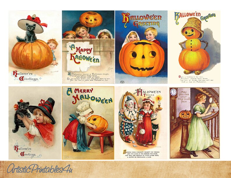 Halloween Ephemera 72 Pieces 24 Large Tickets 24 Small - Etsy