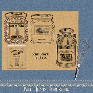 9 Vintage Kitchen Labels