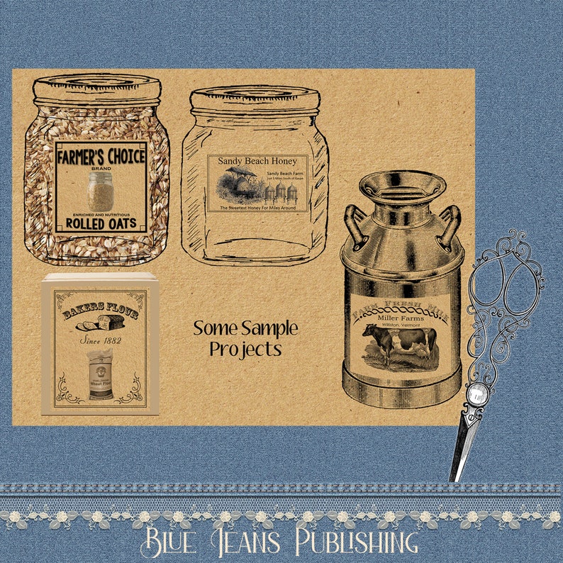 9 Vintage Kitchen Labels