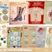 18 Button Cards Vintage Printable Great for Paper Sewing Projects Like ...