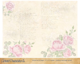 Vintage Roses Junk Journal Kit: Printable Ephemera (Digital Download)