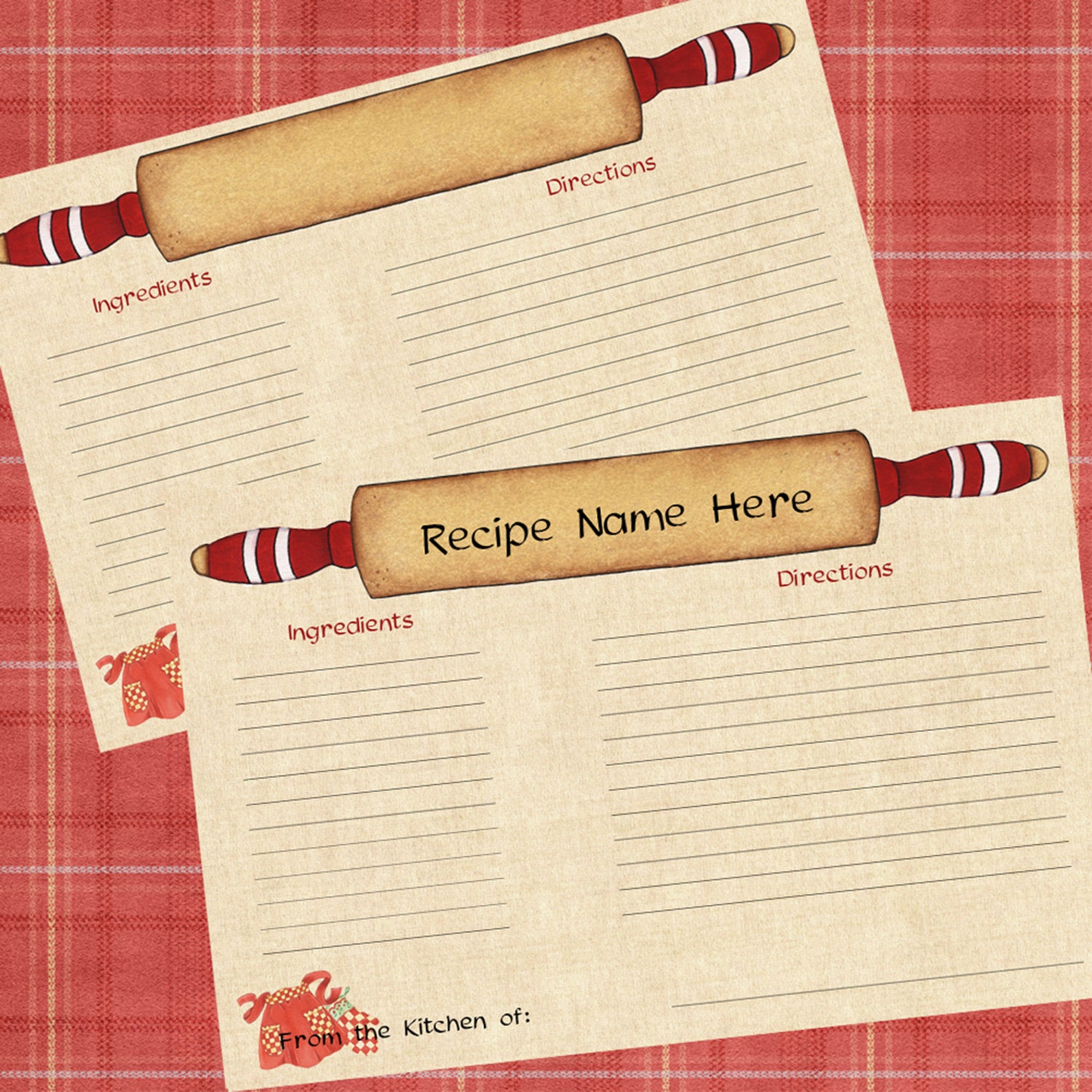 Printable 4 X 6 Recipe Cards and 3 X 5 Instant - Etsy