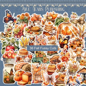 kieskeurige herfstsnitten, 36 kieskeurige herfstjunkies, herfst- of herfststickers, afdrukbaar, digitale herfstefemere delen, instant download