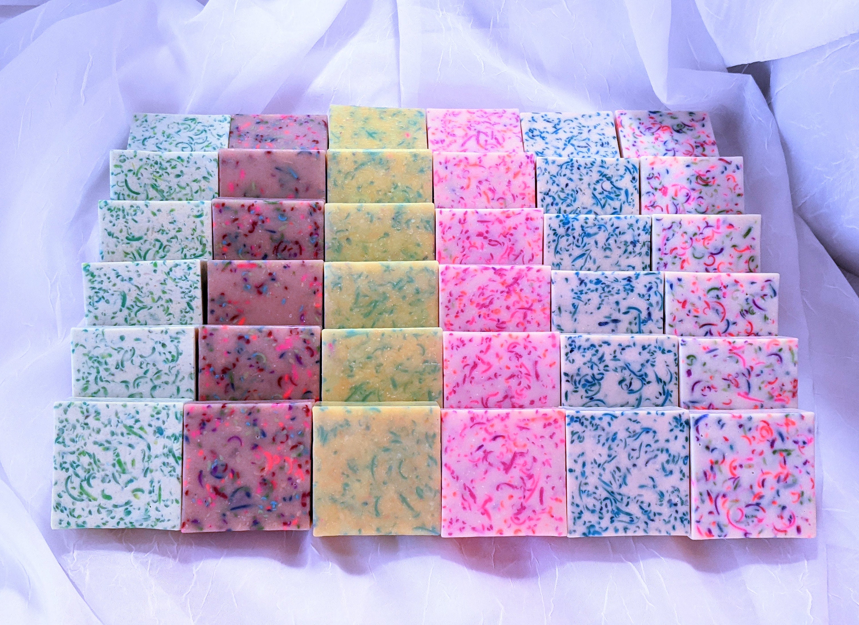 Confetti Soap Bundle Set Of 7 Bars With Various Scents Small Etsy