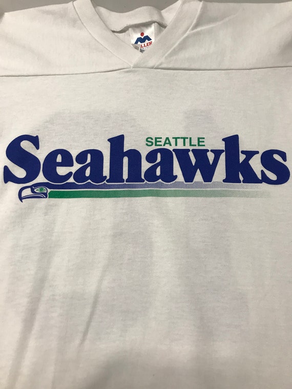 Vintage SEAHAWKS Jersey - 1990s Seattle Ivory Foo… - image 2