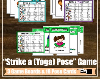 Strike a Yoga Pose Dice Game, Yoga, Mindfulness, Kids Yoga Class, Physical Education, Homeschool, Lesson Plan, Digital Cards, Game,