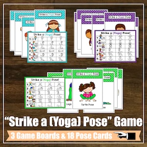Gioco di dadi Strike a Yoga Pose, Yoga, Mindfulness, Lezione di yoga per bambini, Educazione fisica, Homeschool, Piano di lezione, Carte digitali, Gioco,