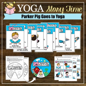Plan de leçon de yoga pour cochons, Mini livre, Pleine conscience, Cours de yoga pour enfants, Éducation physique, Enseignement à domicile, Cartes numériques