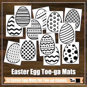 Tapetes de Pascua con forma de huevo, plan de clase de yoga para niños, atención plena, clase de yoga para niños, Pascua, educación en casa, tarjetas digitales